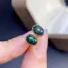 Brincos de Opala Negra Colorida Natural com Pedras Principais de Cor Fogo Completa Medindo 5*7mm, Finamente Trabalhados e Montados em Prata de Lei 925