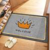 Venta al por mayor, nueva alfombra absorbente para baño con orejas de gato y dibujos animados, alfombra para puerta de entrada de casa.