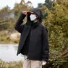 Chaqueta exterior tres en uno con capucha para hombre y mujer con forro de polar, cálida, cortavientos, impermeable, adecuada para invierno y montañismo