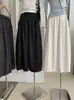 KEKEZOON Calça Casual Larga de Cintura Alta Elástica Lisa para Mulheres, Calça Simples de Outono 8825