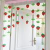 Cortina de Porta Morango Estranho Pele Verde Sem Furos Divisória Pendurada Decoração Coração de Menina Cortina de Porta Desenho Animado para Quarto de Casa