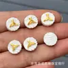 Raíz de asta blanca de alta porcelana pay tres vías estrellas zaki cuentas sueltas pintadas a mano accesorios de juego de texto Pulsera de cuentas DIY lote