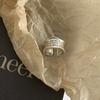 Anillo Popular de Patrón de Nueva Ola Estilo Coreano para Mujer, Anillo Abierto Vintage de Letras Estilo Hong Kong Resistente, Elegante Anillo para Dedo Índice