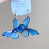 Escapa de Vacaciones ~ Pendientes Retorcidos de Color Contrastante Rojo y Azul para Mujer, Pendientes Sencillos y de Moda Estilo Coreano, Pendientes de Vacaciones en la Costa