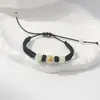 Pulseira Trançada Pedra Luminosa Doze Signos do Zodíaco Fio Vermelho Fio Preto Contas Luminosas Pulseira de Casal Estudante Feminina Atacado