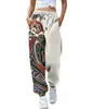 Calça Harem Feminina Estampada Digitalmente em 3D com Duas Cores, Casual Esportiva, com Cordão e Elástico no Tornozelo, Roupas Femininas Outono 2021 Nova