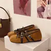 Zapatos de Salón Bajos de Ballet de Moda Estilo Retro para Mujer 2026 Otoño Nueva Llegada Zapatos Mary Jane Cuadrados con Lazo y Correa Cruzada