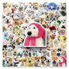100 lindas pegatinas de dibujos animados de perros, tarjeta goo, cuenta de mano, decoración estilo ins, funda para teléfono móvil, gota de pegamento, pegatina para tableta de computadora