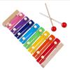 Piano de Madera de Ocho Tonos para Niños Reloj Torre Arcoíris Cuatro Juegos de Tablero con Forma de Columna Insecto Giratorio Juguetes Educativos para Bebés Venta al por Mayor