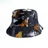 Sombrero de Pescador con Estampado Abstracto de Cruces, de Doble Cara, para Verano, Protección Solar, Sombrero para el Sol, Unisex, Versátil para Exteriores, Sombrero de Cubo de Moda