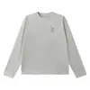Camiseta de manga longa e moletom acessíveis estilo montanha para outono e inverno, com forro de fleece, quentes e versáteis, estampados com grafite, para homens e mulheres