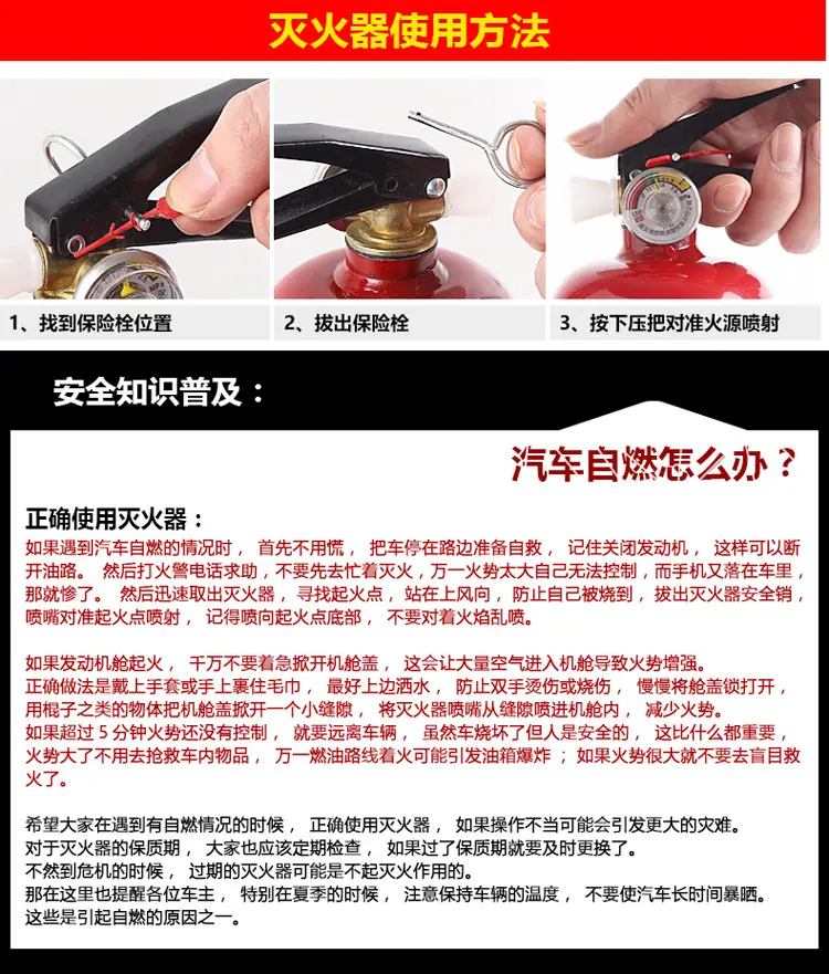灭火器使用方法