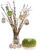 30 Piezas Artesanías de Madera de Pascua Adornos Colgantes Huevos de Madera DIY Decoraciones para Fiesta Decoraciones de Pascua