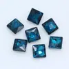 Rhinestone de Forma Especial con Punta Inferior Recta de Ángulo Recto Cuadrado de 8x8 mm Cristal de Cristal Piedra Grande para Joyería DIY Decoración de Zapatos 20 Piezas