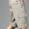 Shorts de Roupa Externa de Verão Masculino Shorts de Praia Casuais para Casa Calças de Praia de Alta Qualidade Calças Capri 100% Algodão