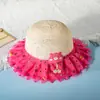 Chapéus Infantis Meninas Verão Proteção Solar Chapéu de Sol Bebê Tricotado Respirável Chapéu de Palha Lazer ao Ar Livre Chapéu de Praia
