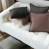 Cojín decorativo estilo nórdico para sofá, funda de almohada de lino con tejido cruzado, ambiente otoñal, diseño con puntada en el borde, simple y fácil de combinar, soporte lumbar