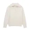 Atacado de Roupas Femininas Transfronteiriças Outono de 2025 Novas Peças de Manga Longa Listradas Tricotadas Estilo Europeu e Americano Camisa Polo Versátil