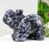 Explosiones transfronterizas de cristal de jade natural tallado de 1,5 pulgadas, elefante de jade, artesanías hechas a mano, pequeños adornos para el hogar