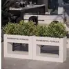 Vasos de Flores Externos em Aço Inoxidável, Jardineiras para Cercas de Rua Municipais, Suportes para Flores, Canteiros Quadrados, Caixas para Árvores do Centro de Exposição de Casas Modelo