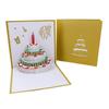 Tarjeta de felicitación estéreo de pastel de cumpleaños Color Música luz grabación 3d tarjeta creativa de regalo de cumpleaños transfronteriza Amazon
