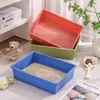 Bandeja de Arena Rectangular Semi-Cerrada para Gatos, Inodoro para Gatos, Viene con Pala para Arena de Gato, Suministros de Limpieza para Mascotas, Anti-Olor, Anti-Arena, Fácil de Limpiar