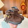 Botas de Algodón Forradas de Vellón para Niñas 2025 Invierno Nuevo Estilo Bebé Niña Cálidas Botas Martin para Niños Botas de Cuero Versátiles de Moda para Niñas