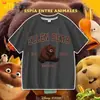 2026 Nuevo Plan de Transformación del Castor Hoppers Camiseta de Manga Corta de Algodón Puro para Niños Tops de Dibujos Animados de Verano para Niños y Niñas