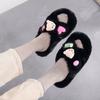 Chinelos fofos de desenho animado de estilo coreano para uso externo feminino Outono Novo estilo sapatos fofos ins Home Daily Thick Sole Fluffy Slippers