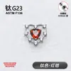 Aretes de titanio F136 con forma de corazón hueco totalmente engastados con diamantes y circonitas, con rosca interna, piercing labial en forma de corazón, accesorio de piercing de aleación de titanio G23