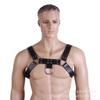 Juguetes sexuales ropa de cuero para hombres correa juguete remache chaqueta de cuero correa para el pecho armadura ropa traje de escenario