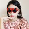 Novias se toman fotos gafas divertidas gafas de discoteca divertidas personalidad tallado de arena gafas de sol femeninas Fiesta caricatura Mickey Minnie gafas