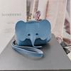 Monedero de Elefante de Cuero Más Vendido Colgante para Bolso de Mujer Titular de Tarjeta Creativo Almacenamiento Bolsa para Labial Cremallera Bolsita para Guardar Labial