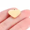 Comercio Exterior Venta Caliente Acero Inoxidable Forma de Corazón de Melocotón Amor Forma Accesorios de Joyería Pulido por un Lado Cepillado DIY Colgante para Collar Pulsera