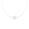 Collar Estilo Línea de Pesca de Plata Pura Colección Lágrimas de Sirena para Mujer, Exquisito Zircón Hilo de Pesca Invisible, Cadena Versátil de Nicho para Clavícula