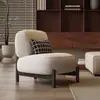 Sillón Individual Estilo Crema Nórdico B&B Silla con Respaldo Sala de Estar Apartamento Pequeño Mesa y Sillas Informales Simples para Negociación