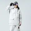 Chaqueta 3 en 1 de moda para exteriores para mujer, chaqueta de esquí gruesa con capucha para invierno, chaqueta impermeable y cortavientos para montañismo para hombre