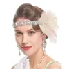 Acessório de Cabeça com Penas 1920S Mais Vendido na Europa e América, Acessórios Femininos Anos 20 Furiosos, Faixa de Cabeça Gatsby em Estoque