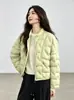 Chamarra de Plumas de Pato Blanco 90 de Gama Alta Acolchado Unión Corta para Mujer Moda Invierno 2026 Sencilla Ligera Adelgazante Cálida Ropa de Abrigo