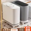 Cubo de basura doméstico Good Helper 2024, nuevo inodoro, especial, de gran capacidad, para sala de estar y cocina, con tapa.