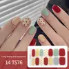 Adesivos para Manicure em Gel Sem Luz de 14 Dedos Popular na Temu Transfronteiriça Adesivos de Unha à Prova d'Água de Longa Duração