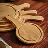 Tabla de pizza de madera, estilo japonés, hecha de madera de pino maciza, para uso doméstico, adecuada para hornear bases de pizza, hornear y servir platos de estilo occidental, incluyendo filete