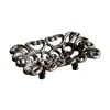 Artesanato Nórdico de Ferro Fundido Ornamento de Saboneteira Vazada em Forma de Flor Retro Suporte Drenante para Sabonete Criativo Porta Sabonete Caixa de Sabonete