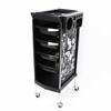 Stock Listo Al Por Mayor Carrito Ampliado para Herramientas de Peluquería Estiloso Estante de Almacenamiento Multifuncional para Barbería Carrito de Almacenamiento