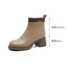 Botas Martin Versátiles de Piel Genuina para Mujer, Botines Chelsea de Tacón Alto, Botines Cortos Adelgazantes de Suela Gruesa, Nuevos Botines Estrechos 2026 Venta al por Mayor