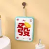 Toalha de Mão para Pendurar com Design de Sorte Mahjong, Toalha Absorvente para Banheiro e Lavabo, Fleece de Coral, Design Espesso de Desenho Animado, Não Solta Fiapos