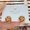 Pendientes Franceses de Nicho con Goteo de Esmalte y Giro en Forma de Círculo, Lujo Ligero, Sentido de Gama Alta, Pendientes con Pasador de Plata, Nuevos Pendientes de Moda 2024