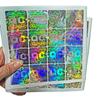 Etiqueta láser antifalsificación personalizada código bidimensional procesamiento de logotipo holográfico impresión adhesivo papel adhesivo pegatinas para abrir el fondo