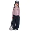 Pantalones cargo para niña YOJIA, nuevos y elegantes para otoño de 2026, de corte holgado, pantalones casuales para niños, delgados para otoño