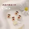 Accesorios Populares de Arte para Uñas de Dibujos Animados Oso Marrón Pequeño Capibara Resina Decoraciones de Uñas Otoño e Invierno Venta al por Mayor